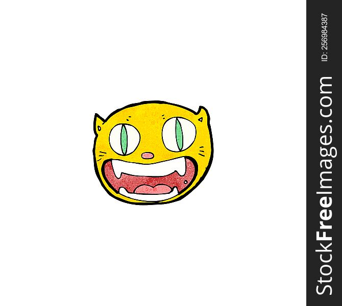 Cartoon Happy Cat Face