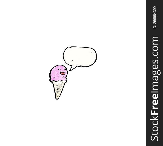 ice cream cone cartoon character