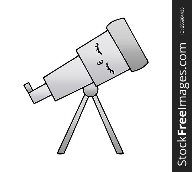 Gradient Shaded Cartoon Telescope
