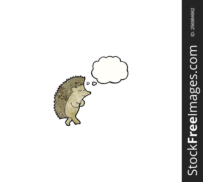 Cartoon Shy Hedgehog