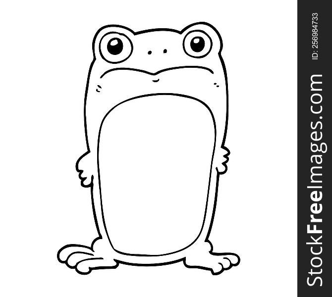cartoon staring frog