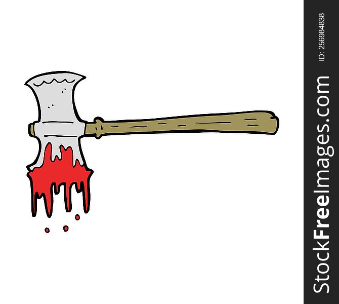 Cartoon Bloody Axe