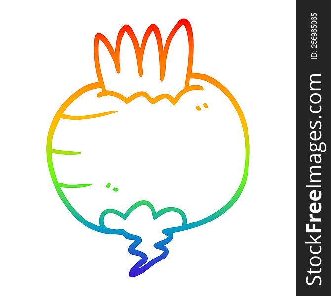 Rainbow Gradient Line Drawing Cartoon Swede