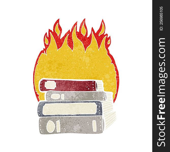 burning books cartoon. burning books cartoon