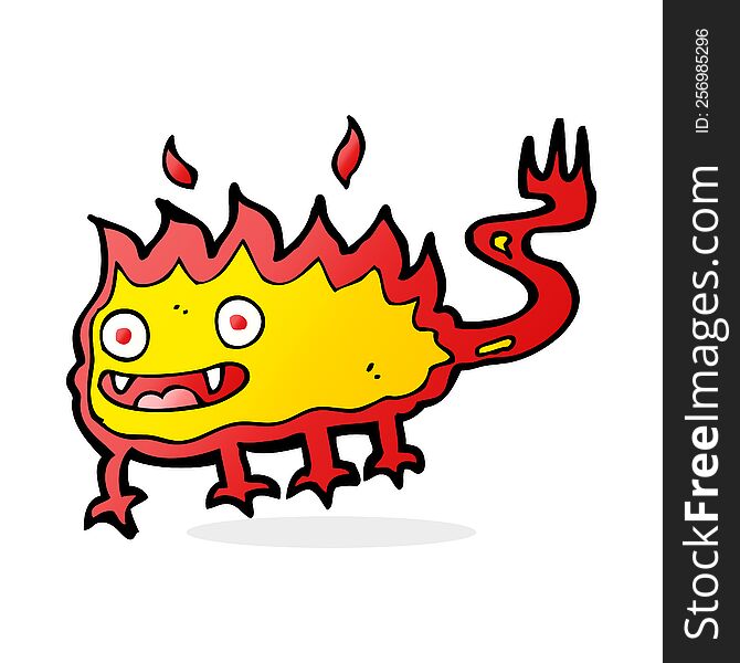 Cartoon Little Fire Demon