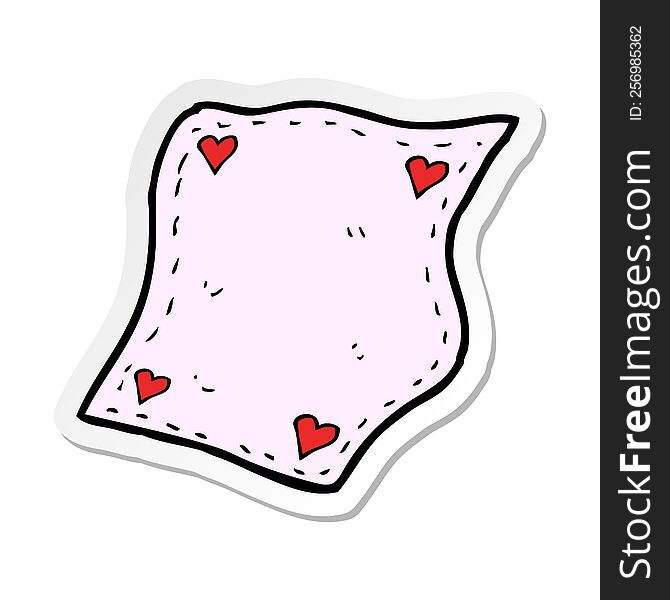 sticker of a cartoon handkerchief