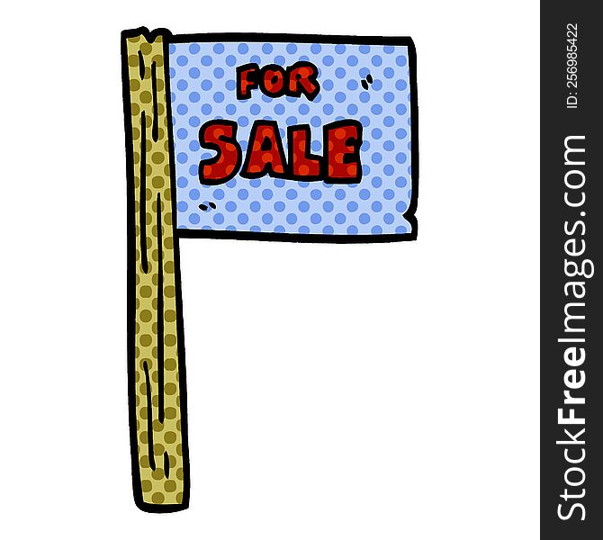 cartoon doodle sale sign