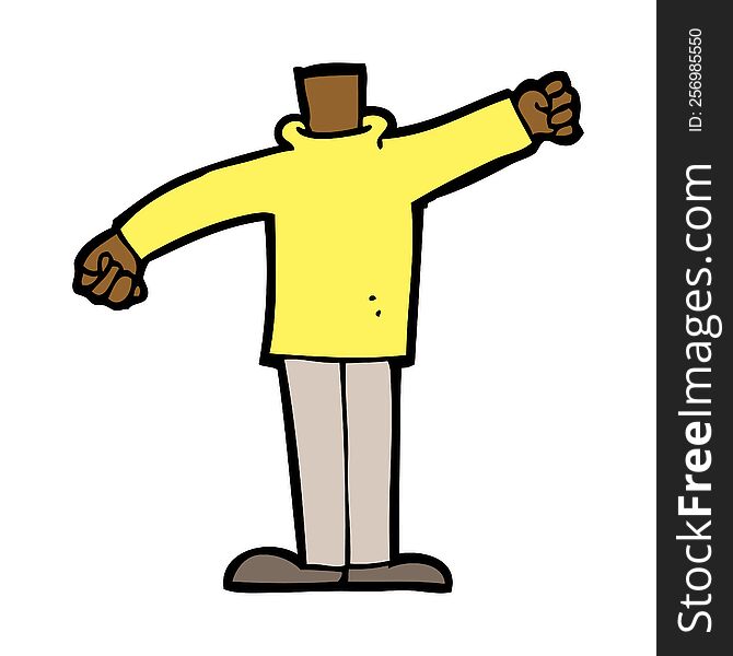 cartoon body waving arms (mix and match cartoons or add own photos