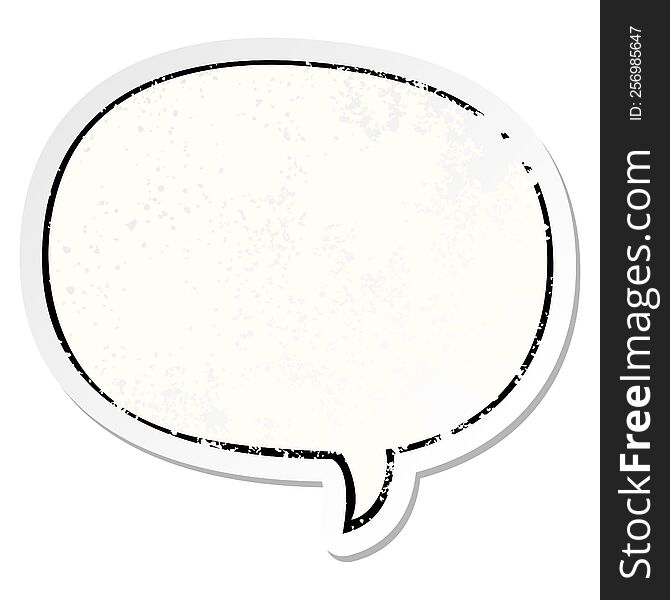 cartoon speech bubble distressed sticker and speech bubble distressed sticker