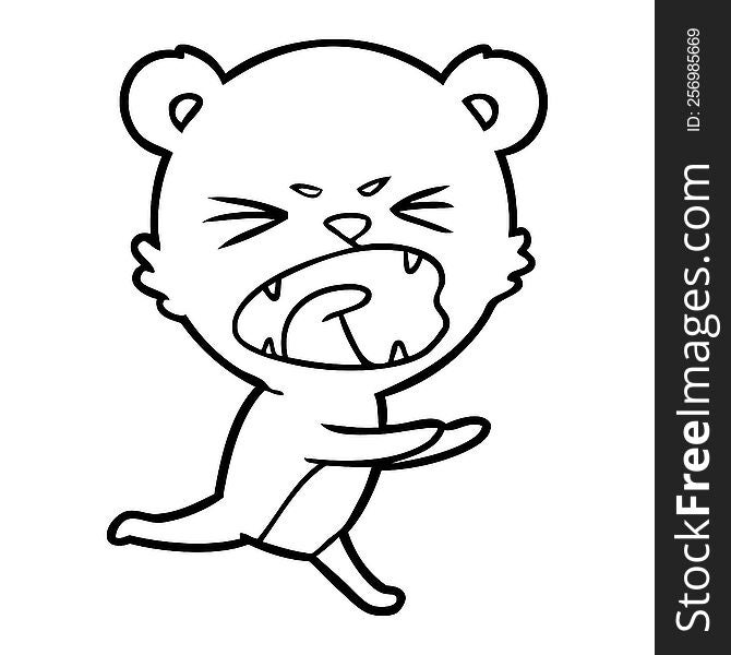 angry cartoon bear shouting. angry cartoon bear shouting