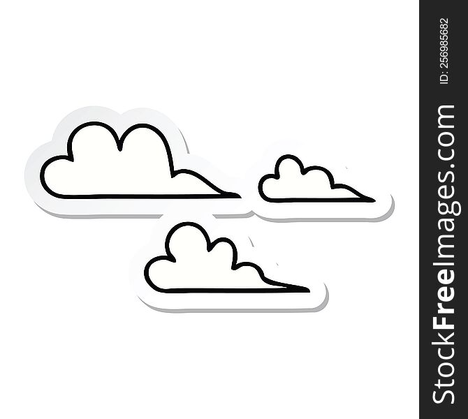 Sticker Of A Cute Cartoon Cloud