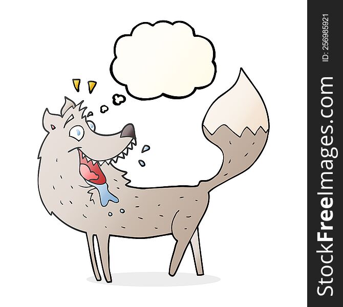 Thought Bubble Cartoon Wolf