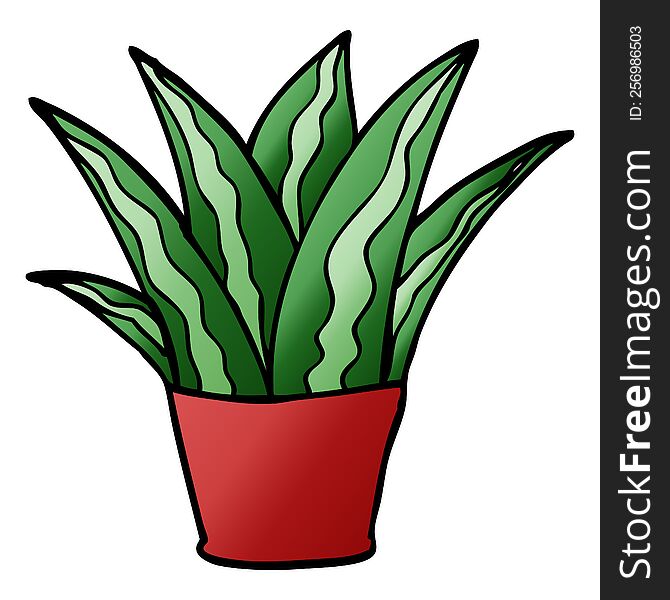 Cartoon Doodle House Plant