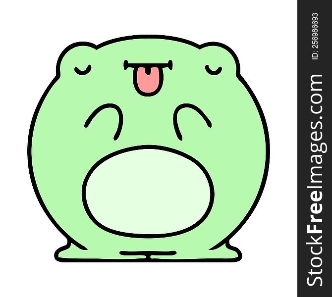 cartoon of a cute frog. cartoon of a cute frog