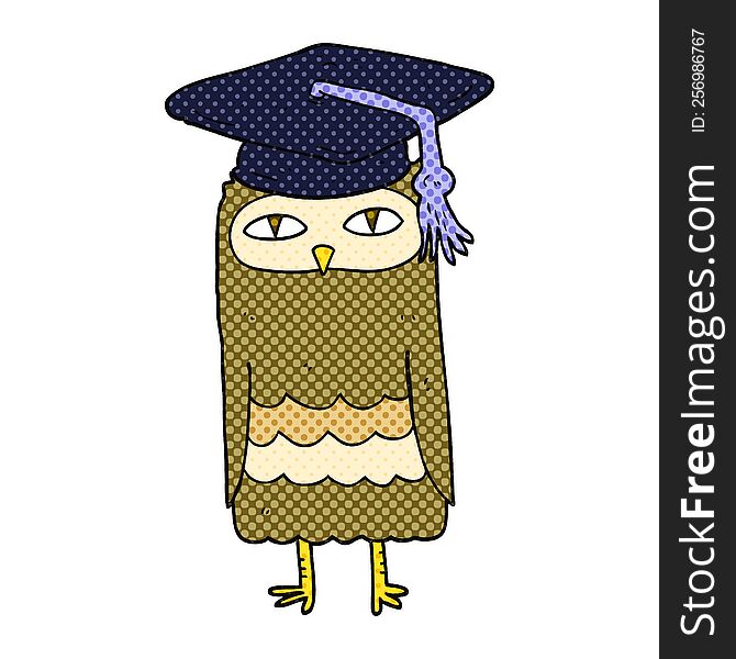 Cartoon Wise Owl