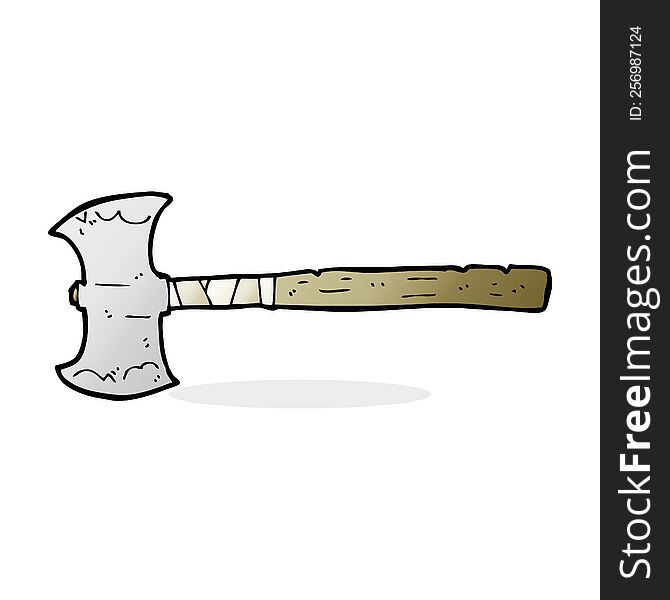 cartoon double sided axe