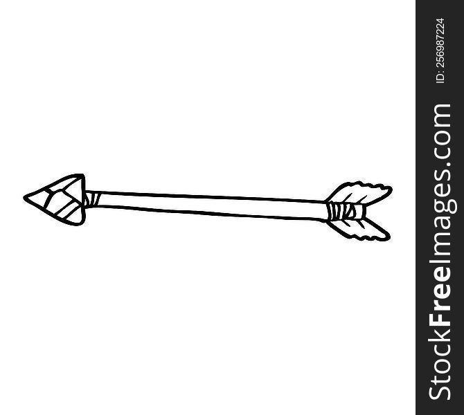 line drawing cartoon arrow