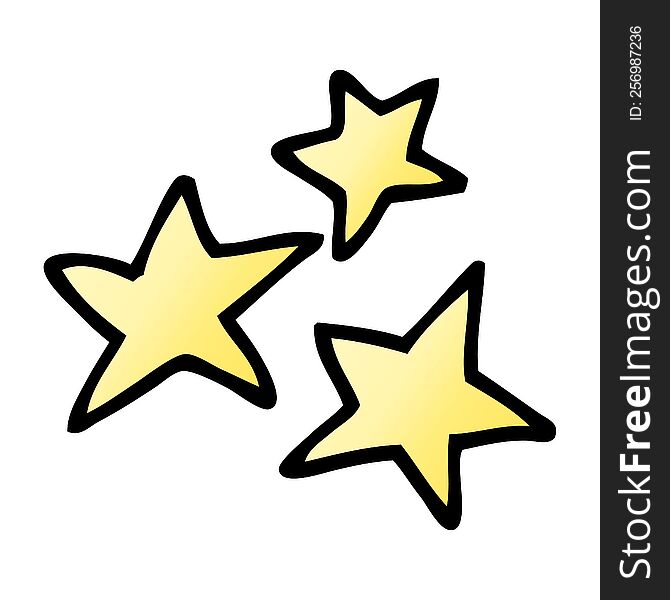 cartoon doodle yellow stars