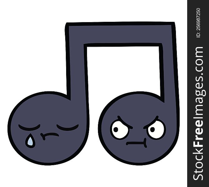 cute cartoon musical note