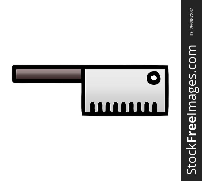 gradient shaded cartoon butcher knife