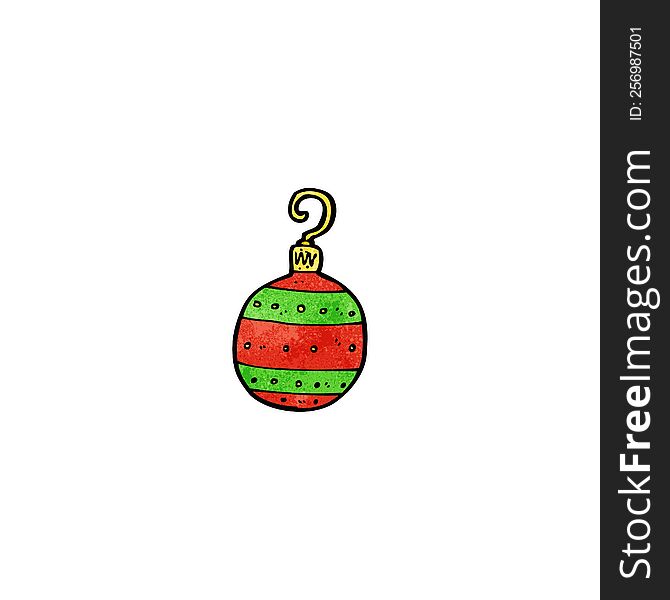 cartoon christmas bauble