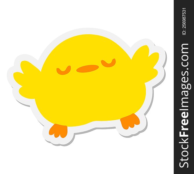 cute cartoon baby bird sticker