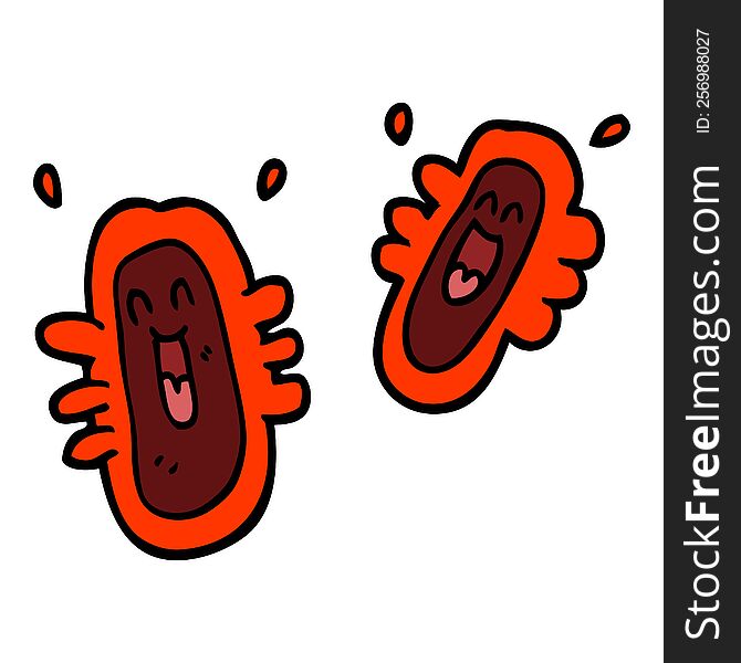 cartoon doodle blood cells