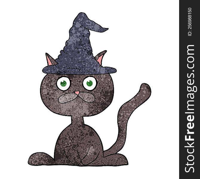 Textured Cartoon Halloween Cat