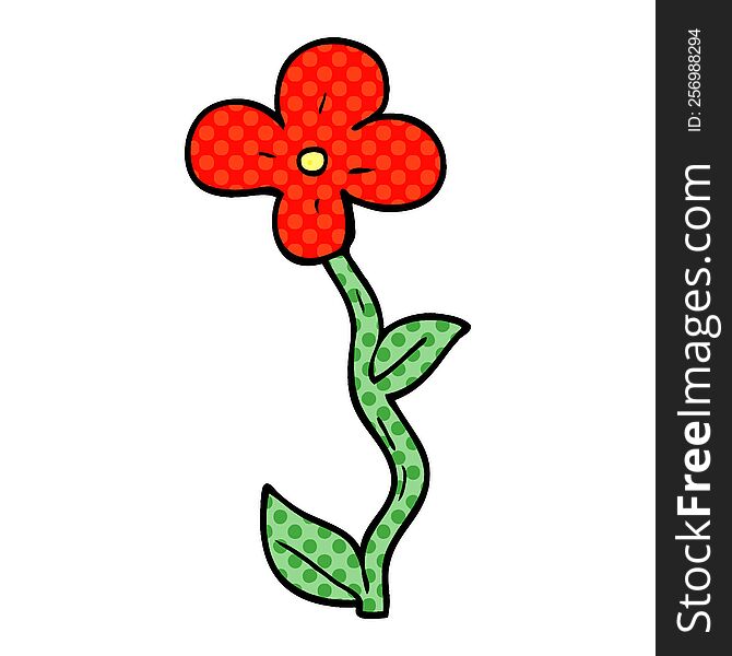 cartoon doodle flower