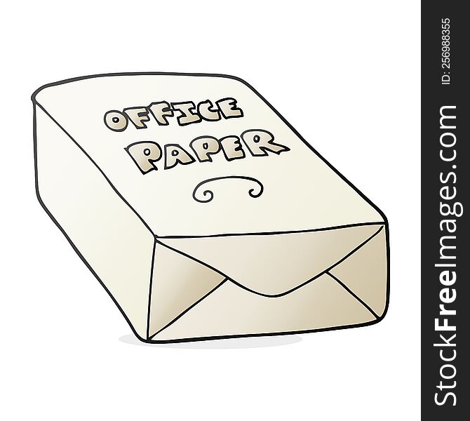 freehand drawn cartoon office paper