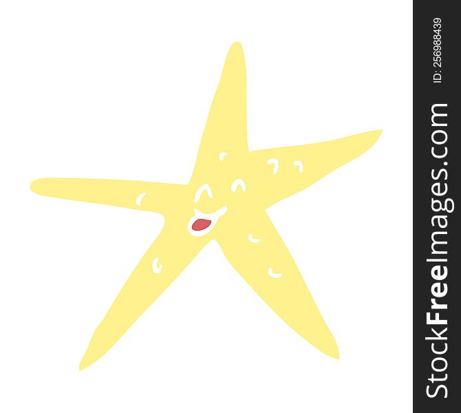 cartoon doodle star fish