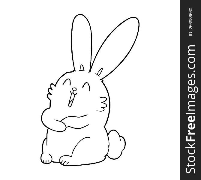 cartoon laughing bunny rabbit. cartoon laughing bunny rabbit