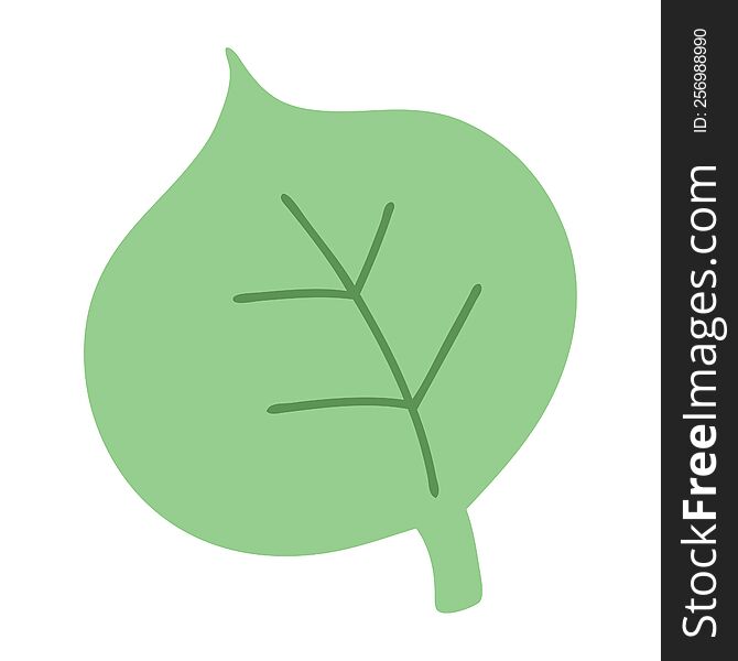 Simple Cartoon Leaf