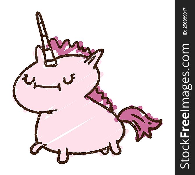 Unicorn Chalk Drawing