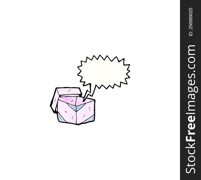 empty gift box cartoon