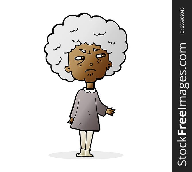 cartoon old lady