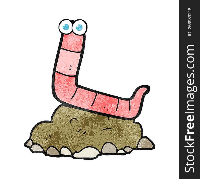 freehand drawn texture cartoon worm