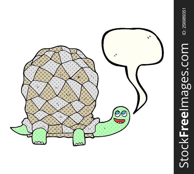 Comic Book Speech Bubble Cartoon Tortoise
