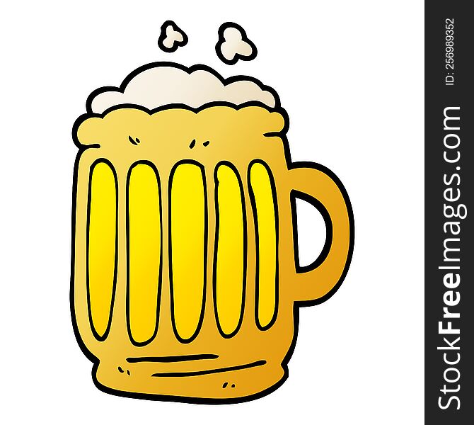 Cartoon Doodle Tankard Of Beer