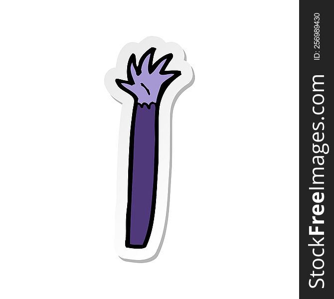 sticker of a cartoon halloween vampire arm