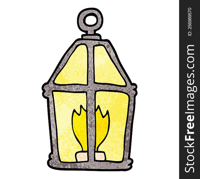 cartoon doodle old lantern