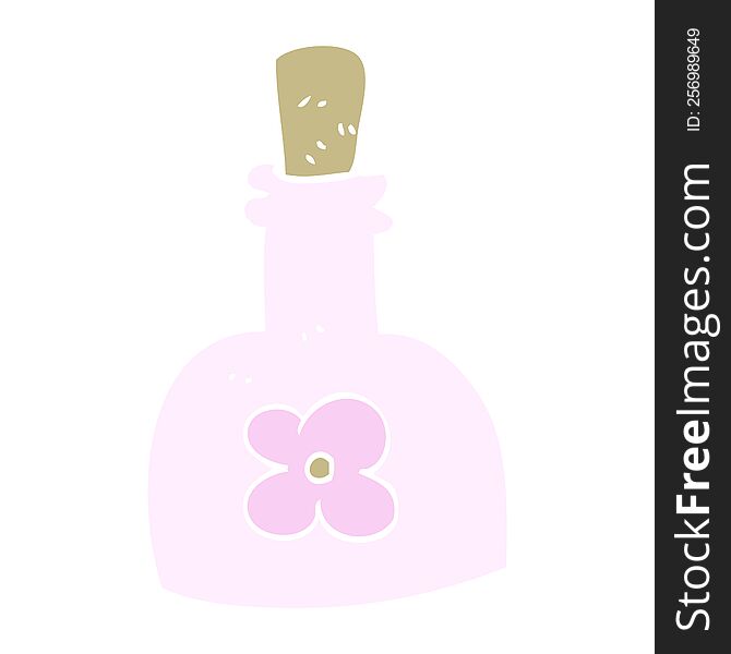 Flat Color Illustration Of A Cartoon Beauty Product