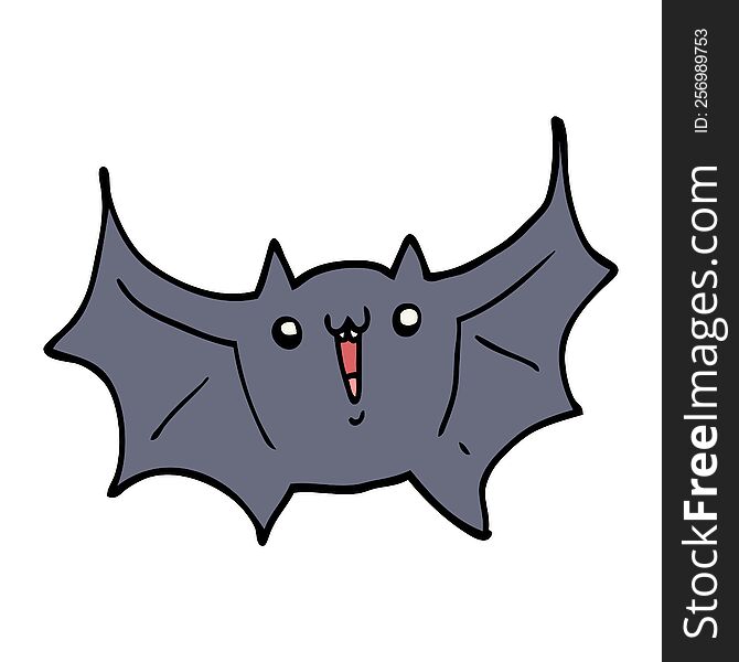 Cartoon Happy Vampire Bat