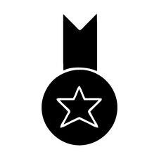 Flat Symbol Gold Medal Royalty Free Stock Photo