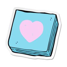 Sticker Of A Cartoon Love Heart Notes Pad Royalty Free Stock Image Sticker Of A Cartoon Love Heart Notes Pad Royalty Free Stock Image