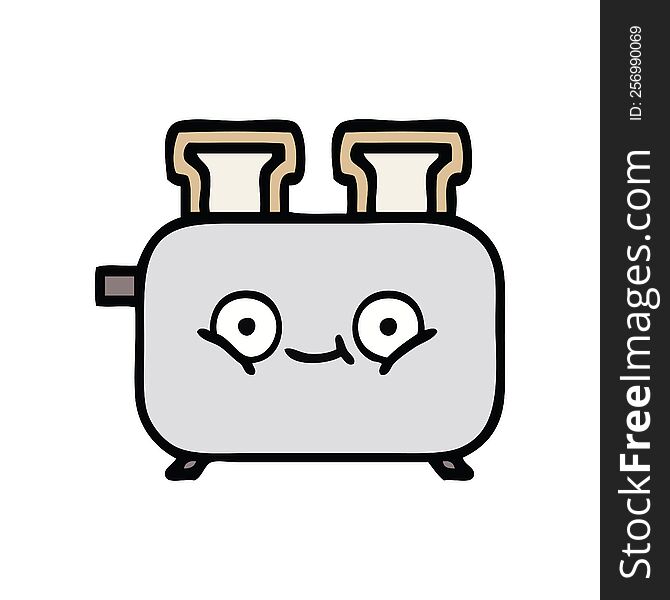 Cute Cartoon Of A Toaster