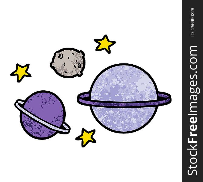 cartoon planets. cartoon planets