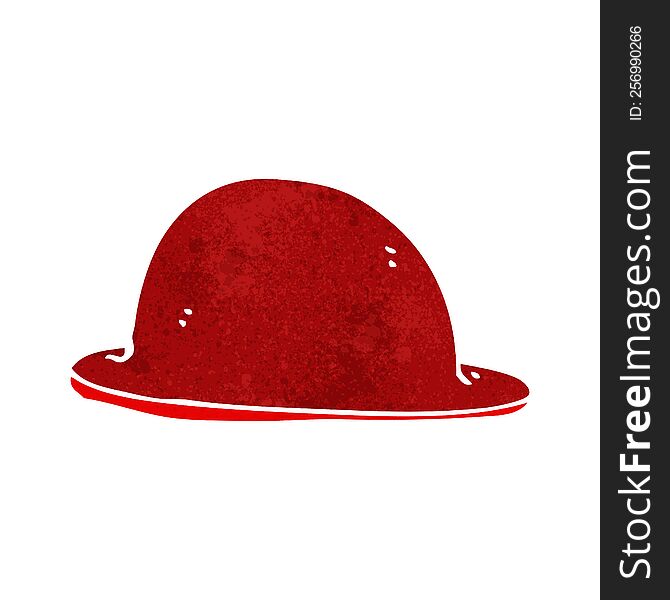 cartoon red bowler hat