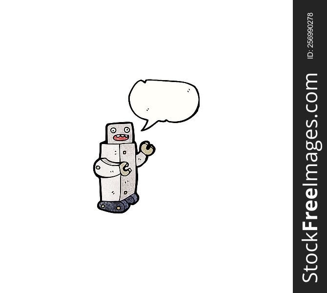 talking robot cartoon