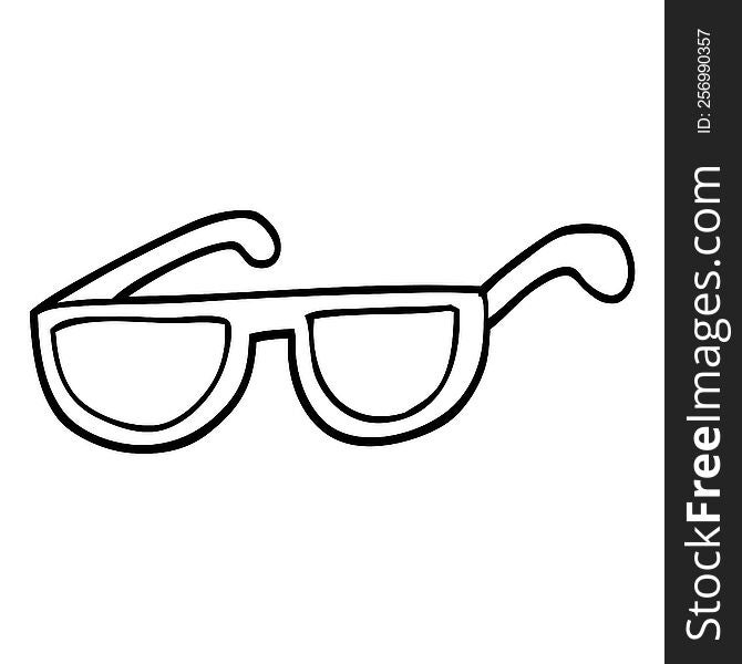 black and white cartoon sunglasses
